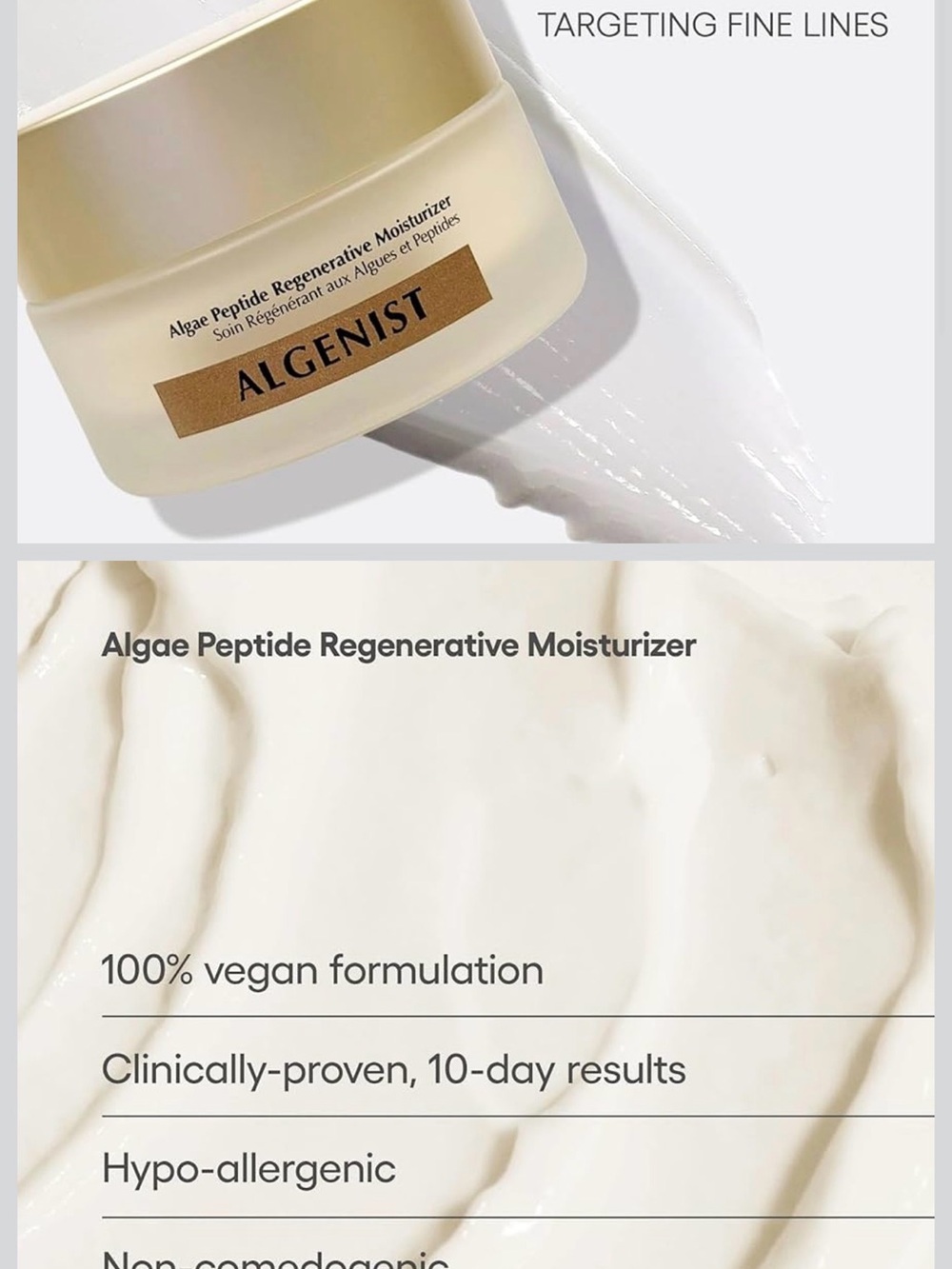 Algenist Algae Peptide Regenerative Moisturizer (10ml) - Picture 2 of 5